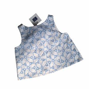 NWT Janie & Jack Floral Embroidered Sleeveless Top